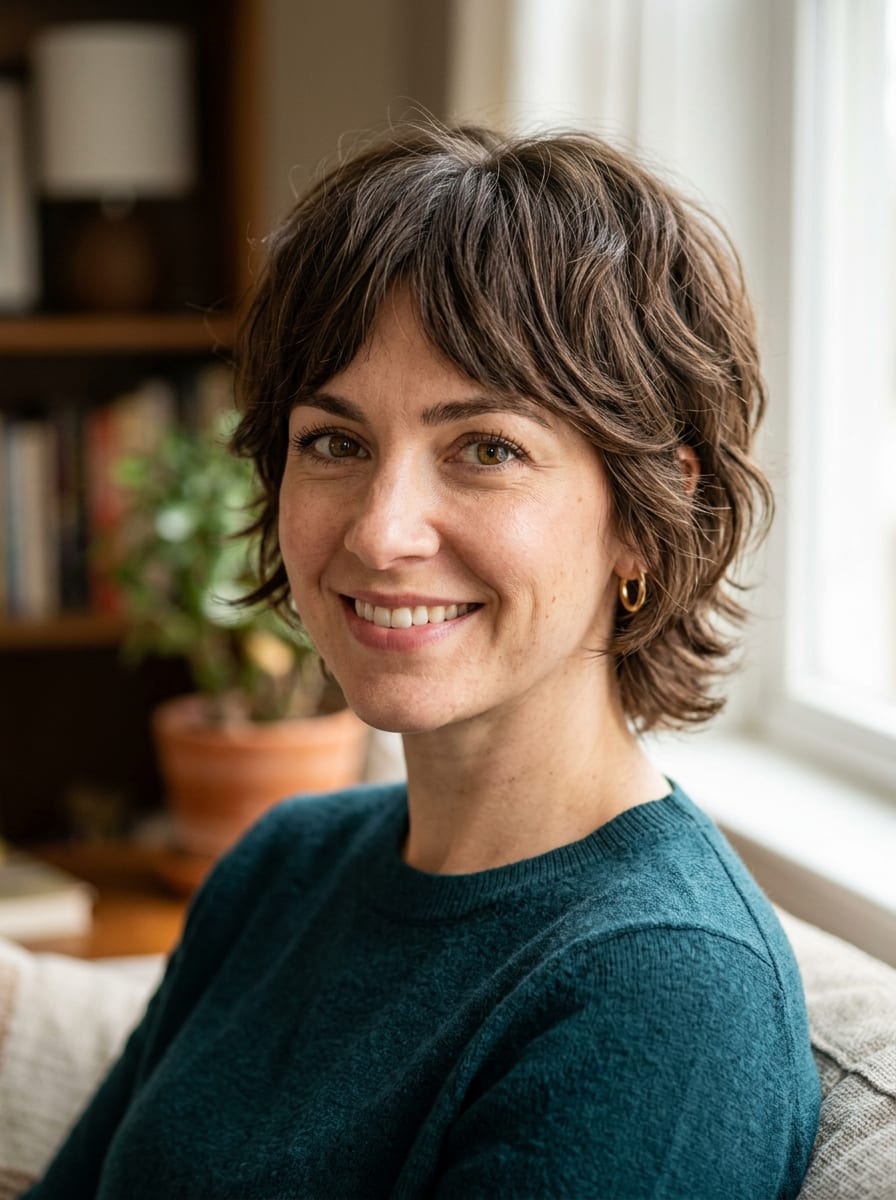 Kurzer Shag mit soften Stufen - Stufige Kurzhaarfrisur
